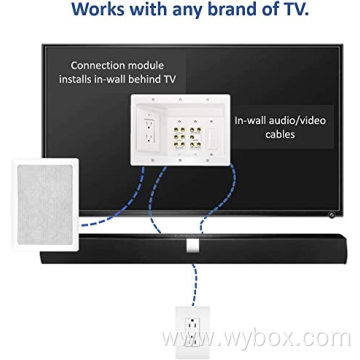 Home Office & Theater,In Wall TV Power Kit, White, Home Entertainment Boxes recessed power cabling connections